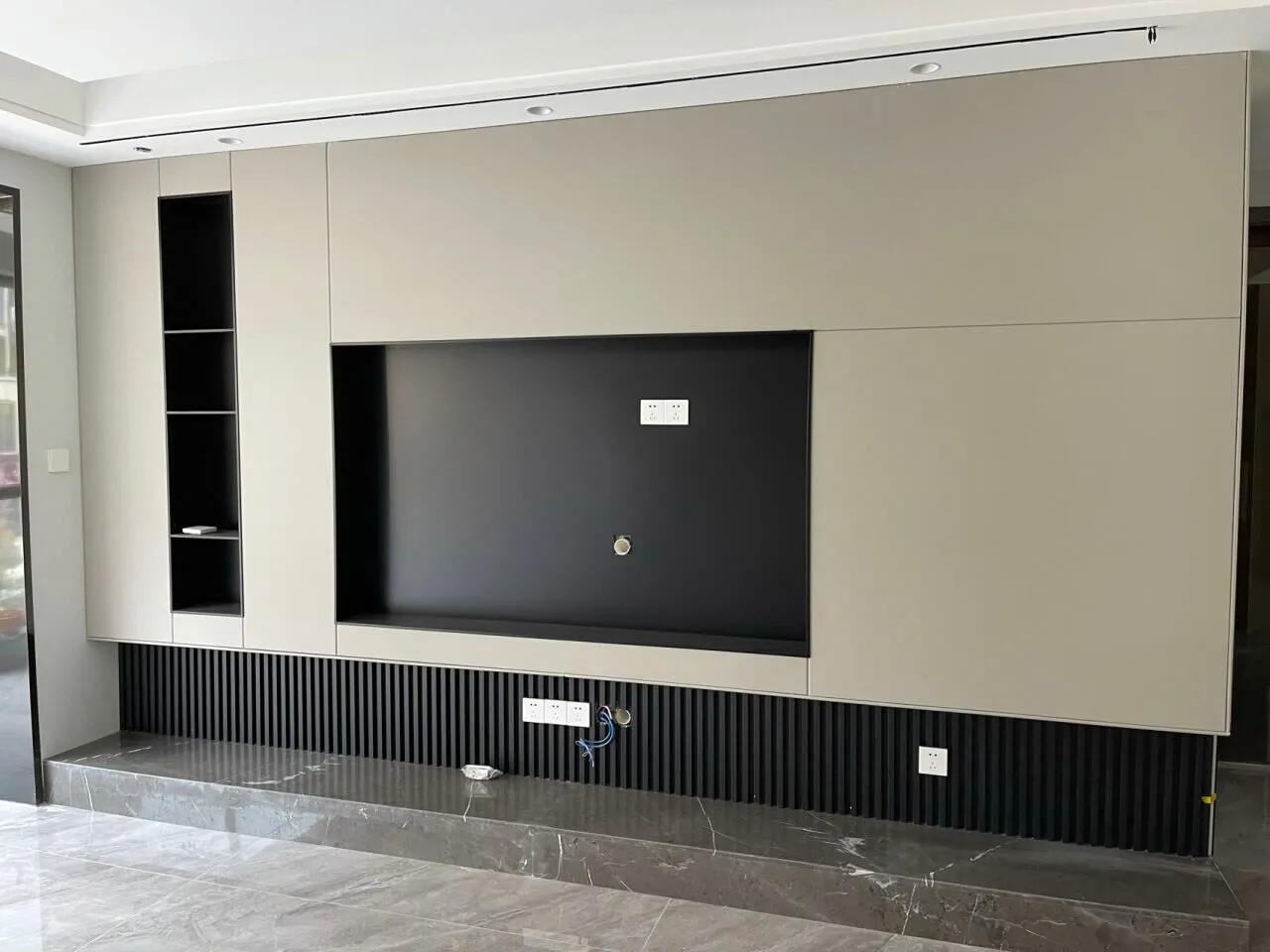 最流行格栅电视背景墙,30款背景墙