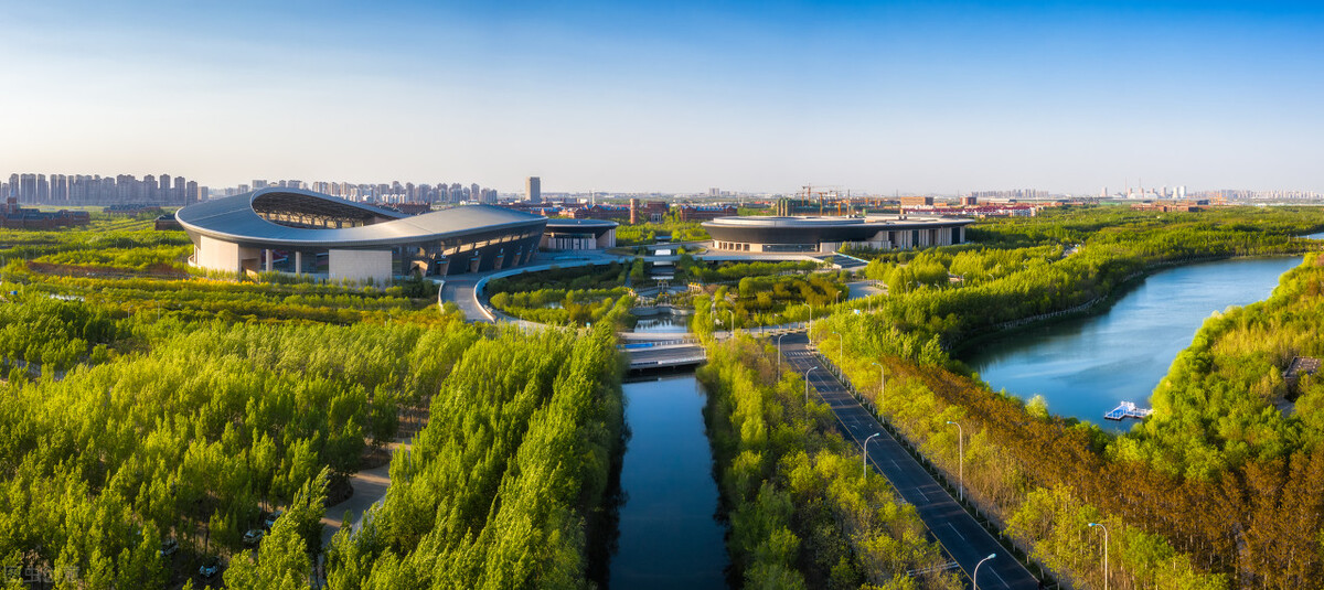 海河教育园湿地公园11月份,海河教育园区湿地公园国庆氛围