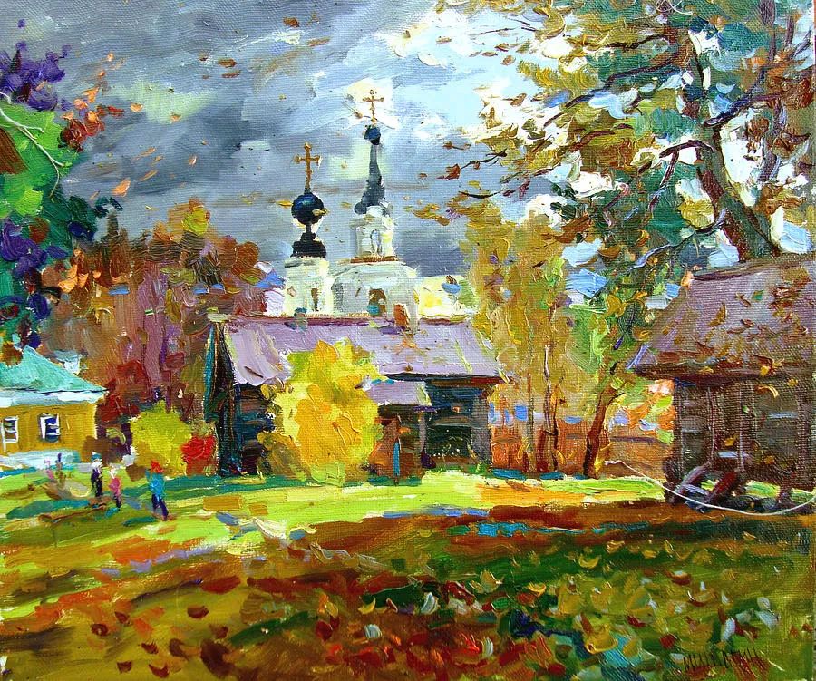 现代俄罗斯风景油画经典作品欣赏,米沙金油画作品