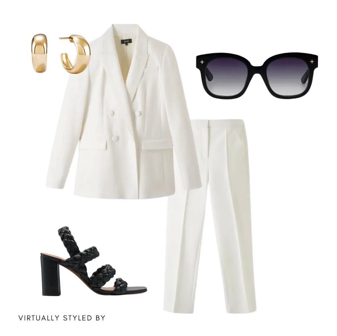 蓝白黑色搭配图片,蓝白怎么搭配出高级感