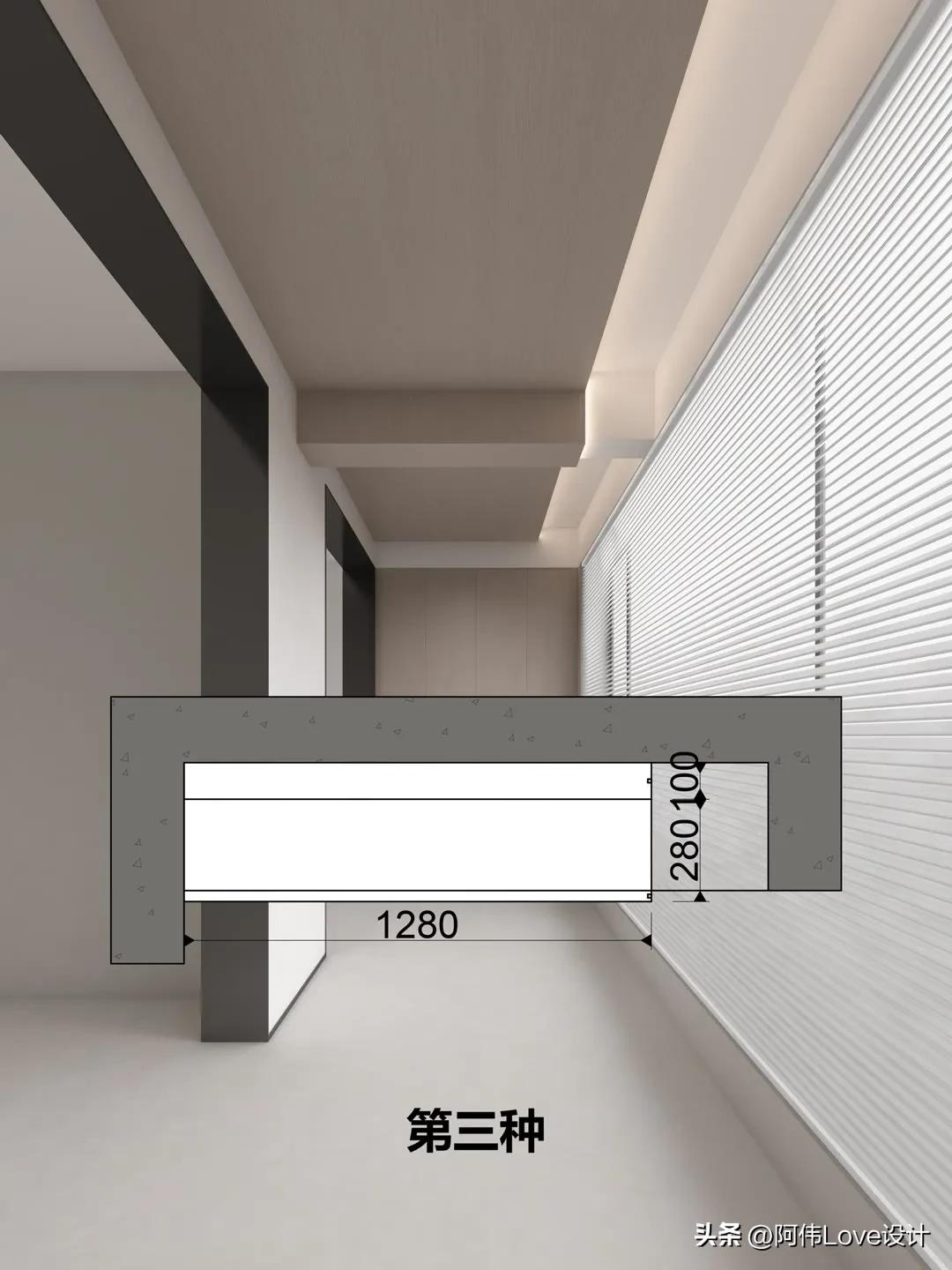 客厅带大阳台双阳台怎么设计,客厅阳台梁吊顶效果图