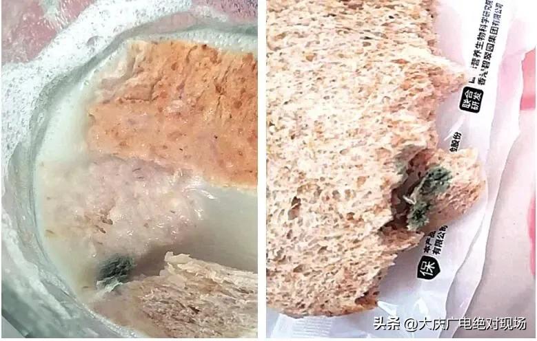 网友爆料在超市买到一发霉面包,全麦面包发霉变质