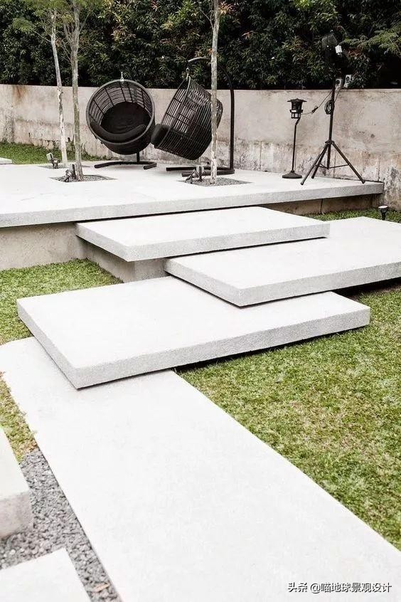 简洁清爽的现代景观别墅庭院赏析,现代简约别墅园林设计效果图