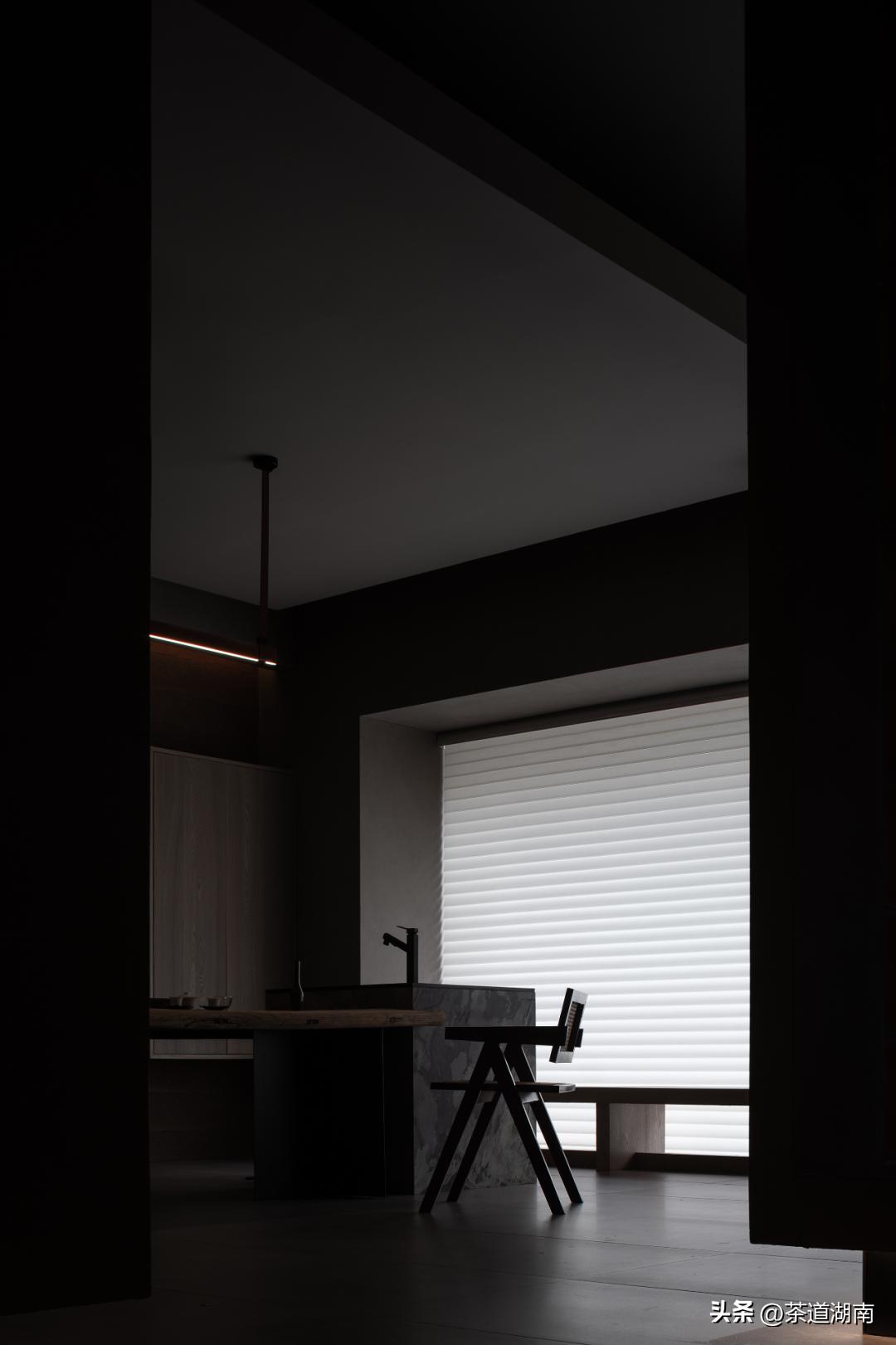 不装吊顶的禅意茶室装修效果图,广东禅意茶室私人会所包厢设计