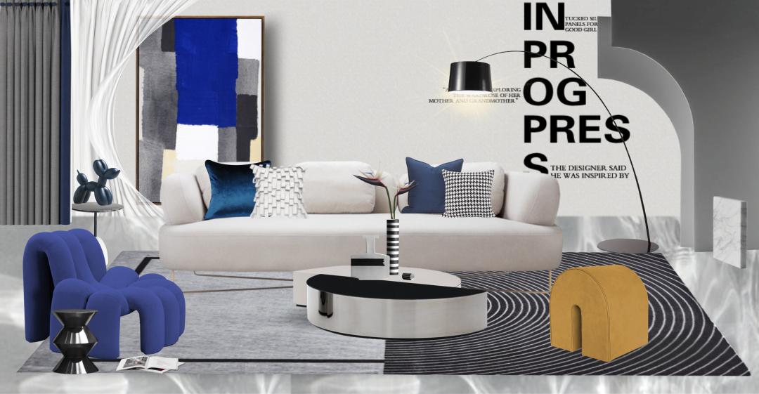 克莱因蓝背景图高级感,克莱因蓝设计