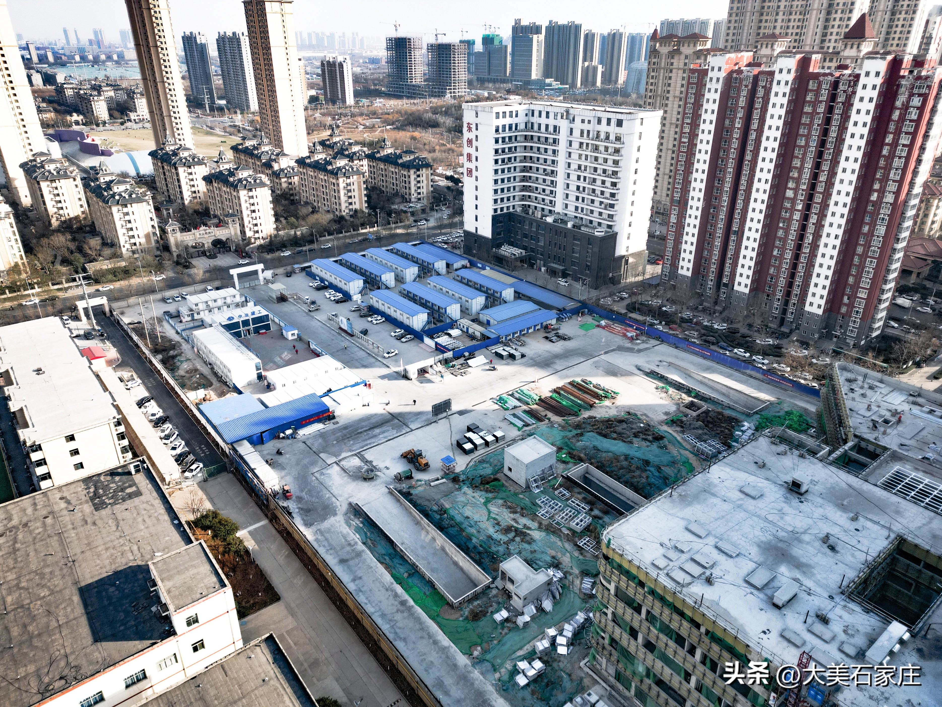 河北医科大学第四医院东院医疗综合楼项目航拍