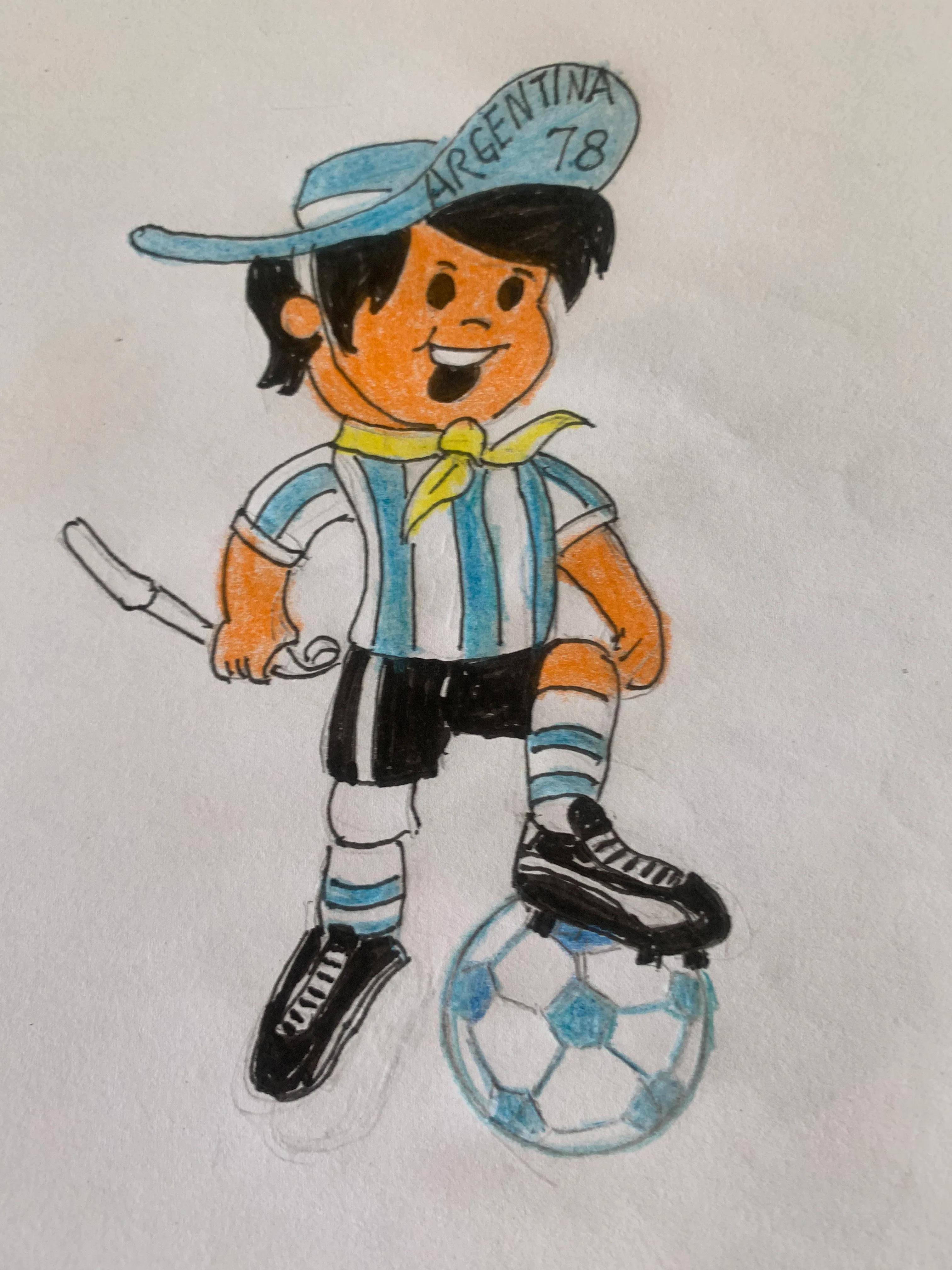 世界杯吉祥物简笔画,历届世界杯吉祥物图片简笔画