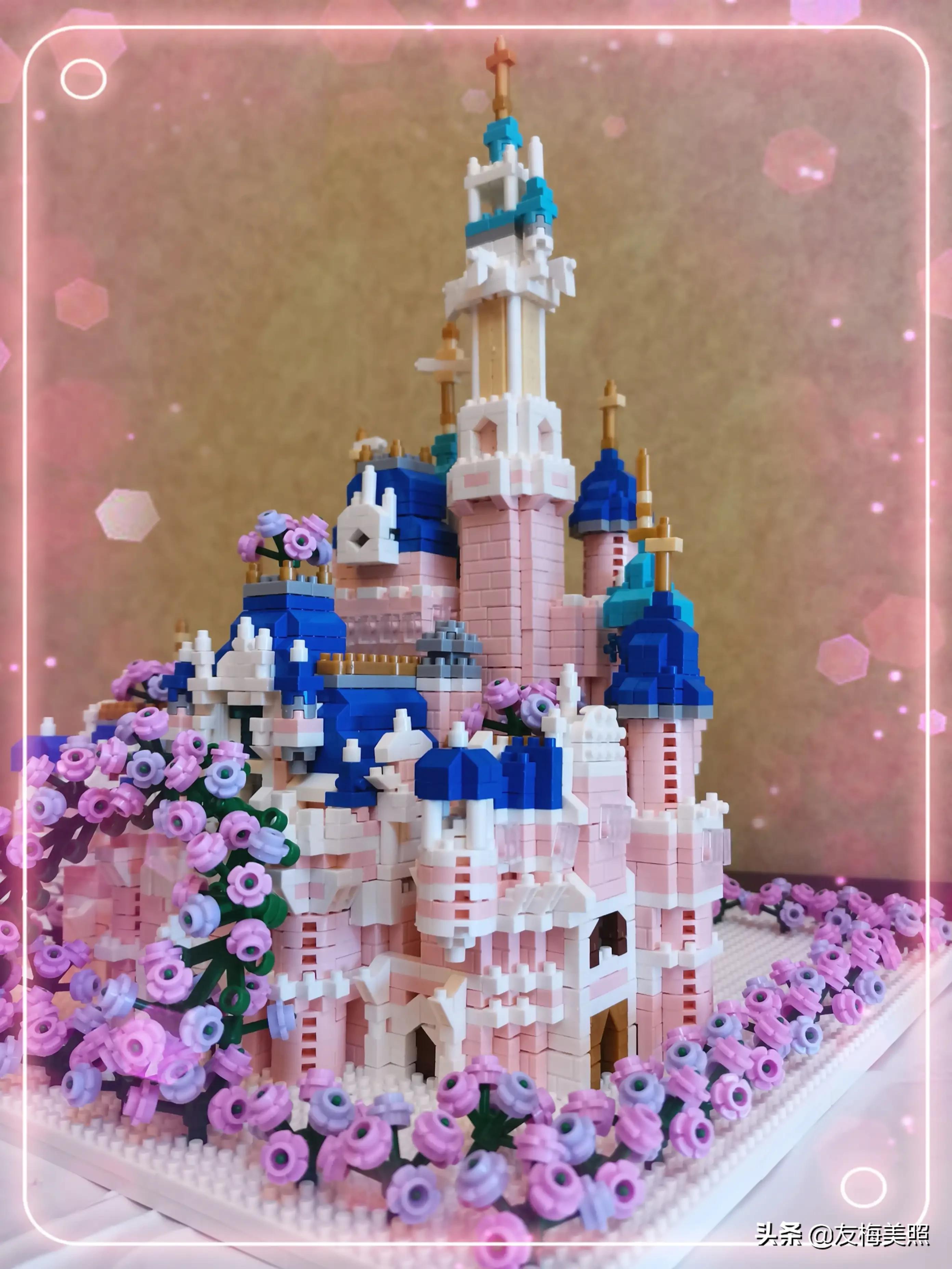 拼图积木：迪士尼城堡（7830）的拼图过程之八（拼花完成）