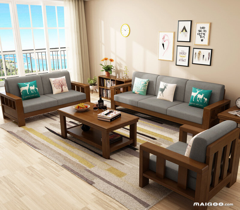 2022最火客厅乌金木全实木沙发,客厅实木沙发款式图片