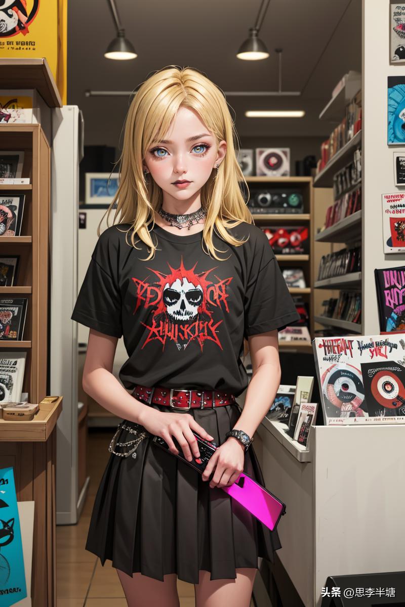 第99+篇AI音像店少女日常工作，卖盘，卖光盘