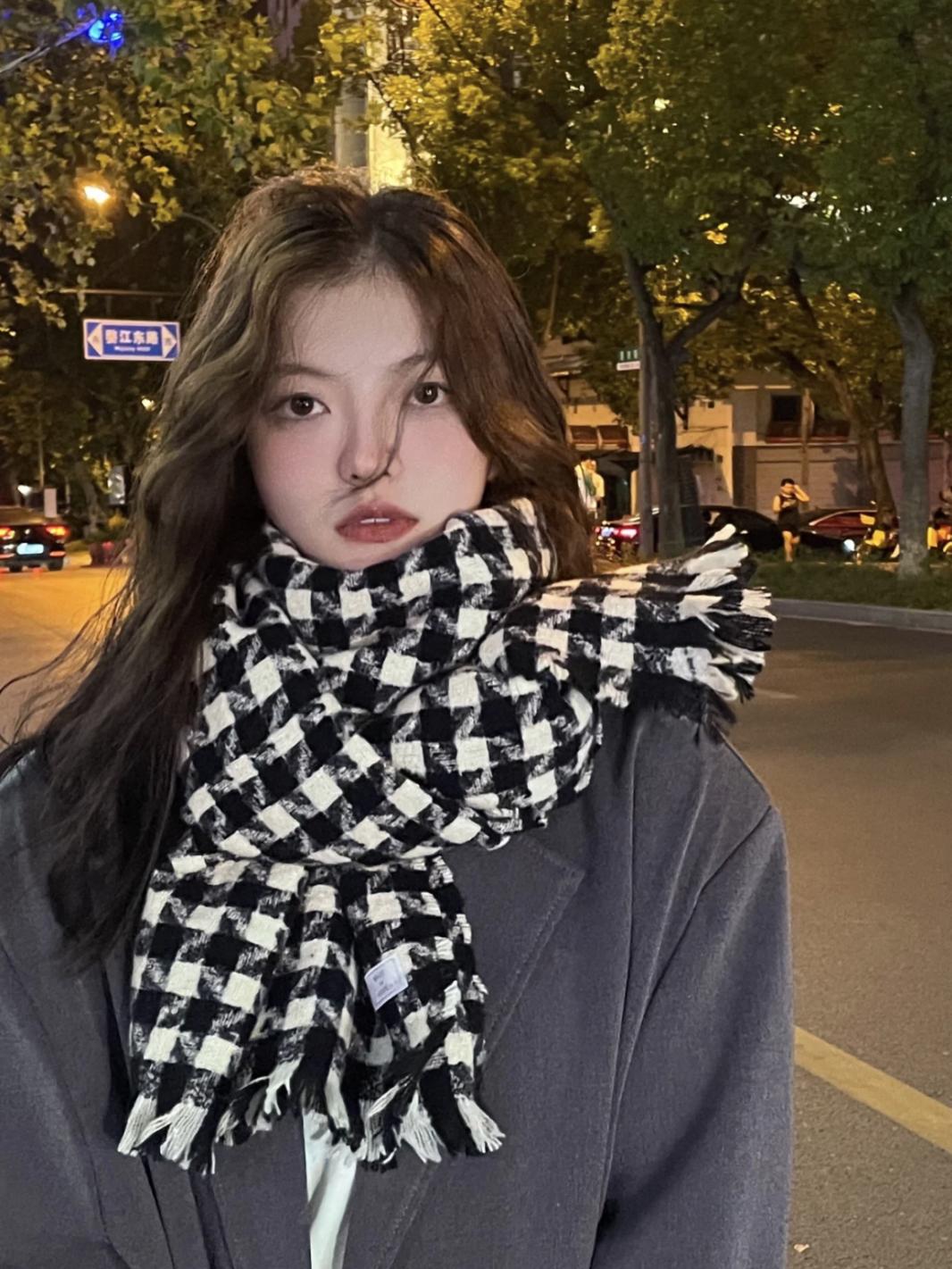 大衣围巾冬天最慵懒时髦的组合,大衣围巾入冬王炸组合