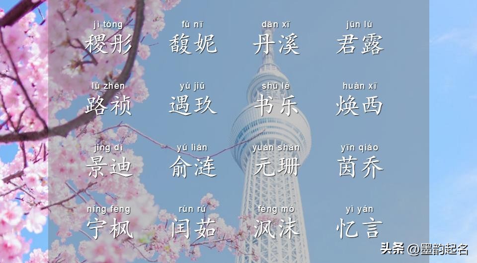 女孩子姓易好听的名字大全,诗意的中国女孩名字大全