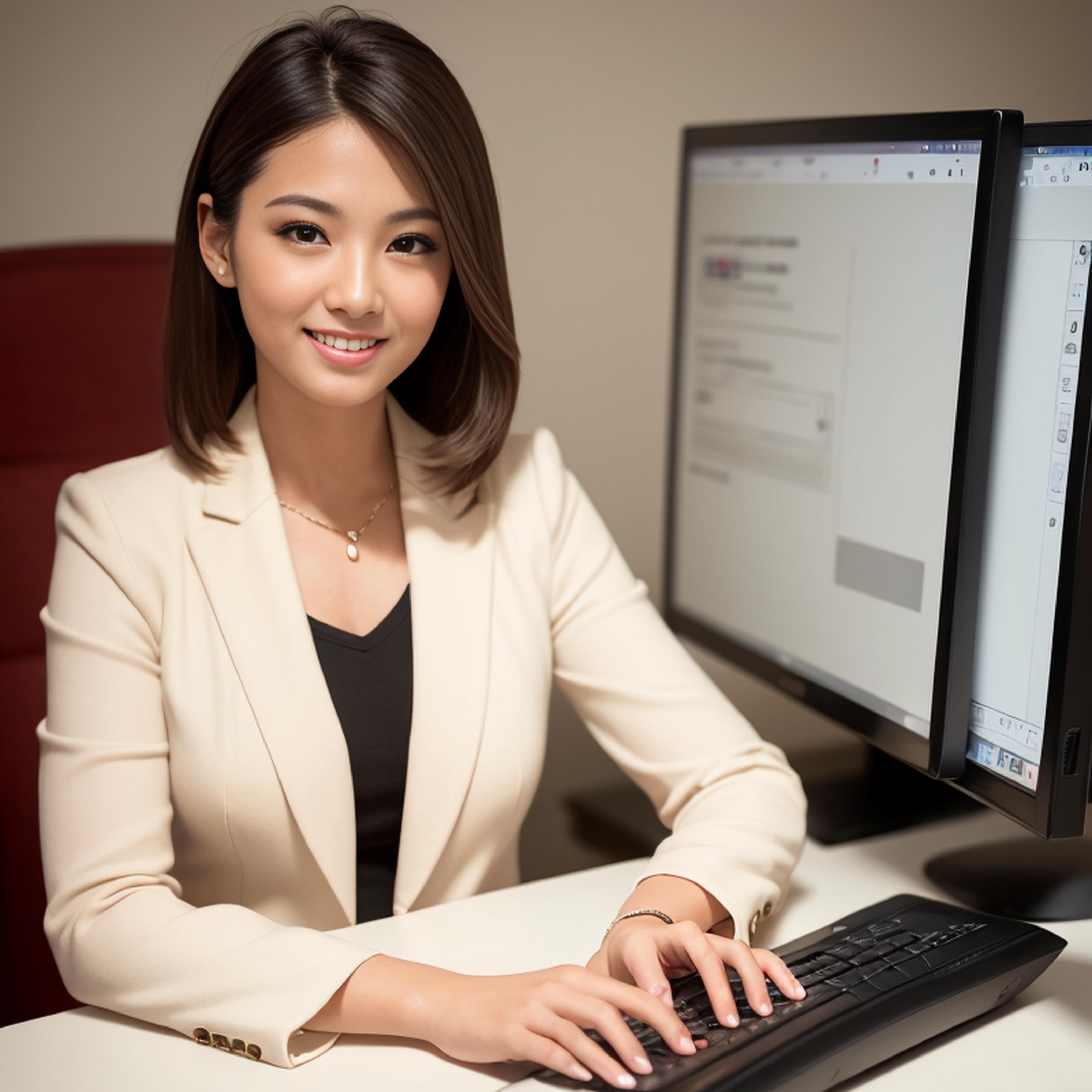 StableDiffusionAI生成的使用电脑的美女，盘点下我用过的电脑