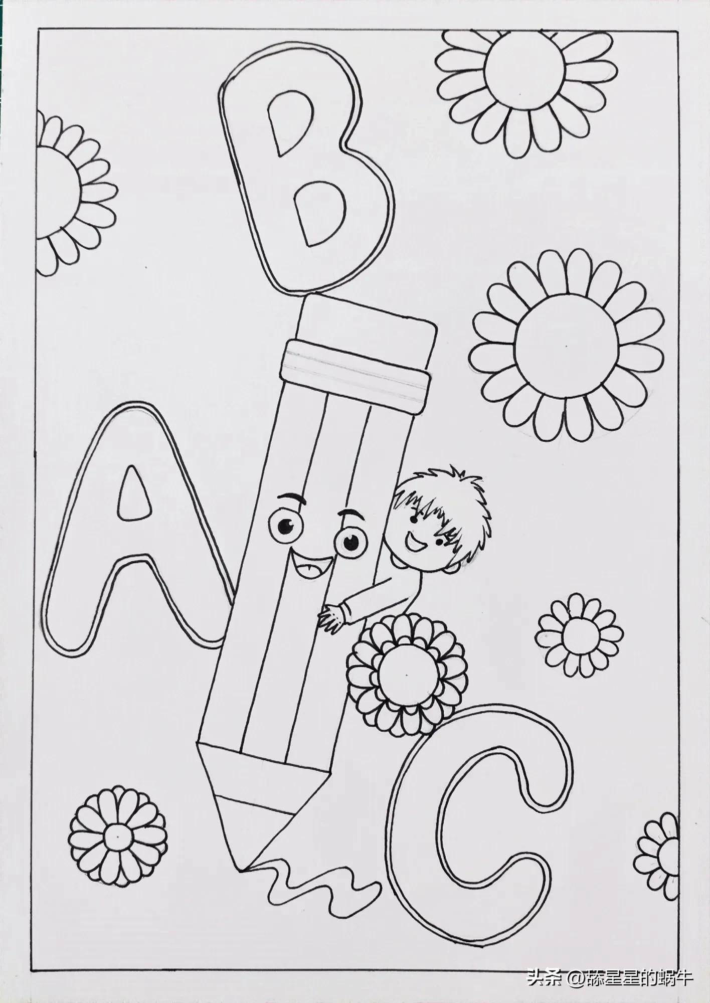 线描画大全精美线描图案合集,创意线描画木偶线描课件教程