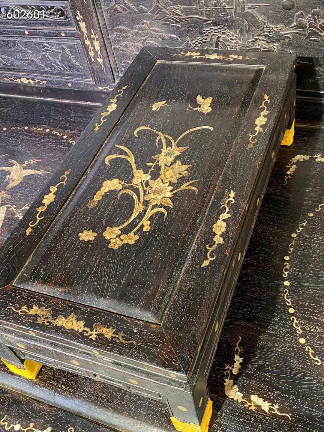 小叶紫檀罗汉床龙床,红木小叶紫檀罗汉床