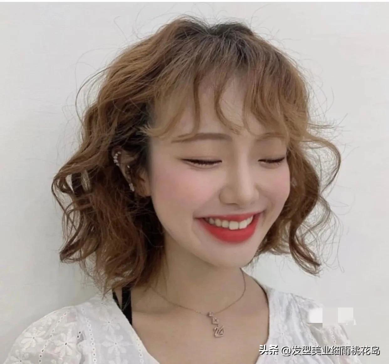 温柔蛋卷头,烫短蛋卷头