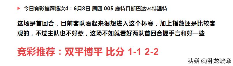 今日竞彩推荐：四串一扫盘运用多年盘口知识，解析足球赛事预测！