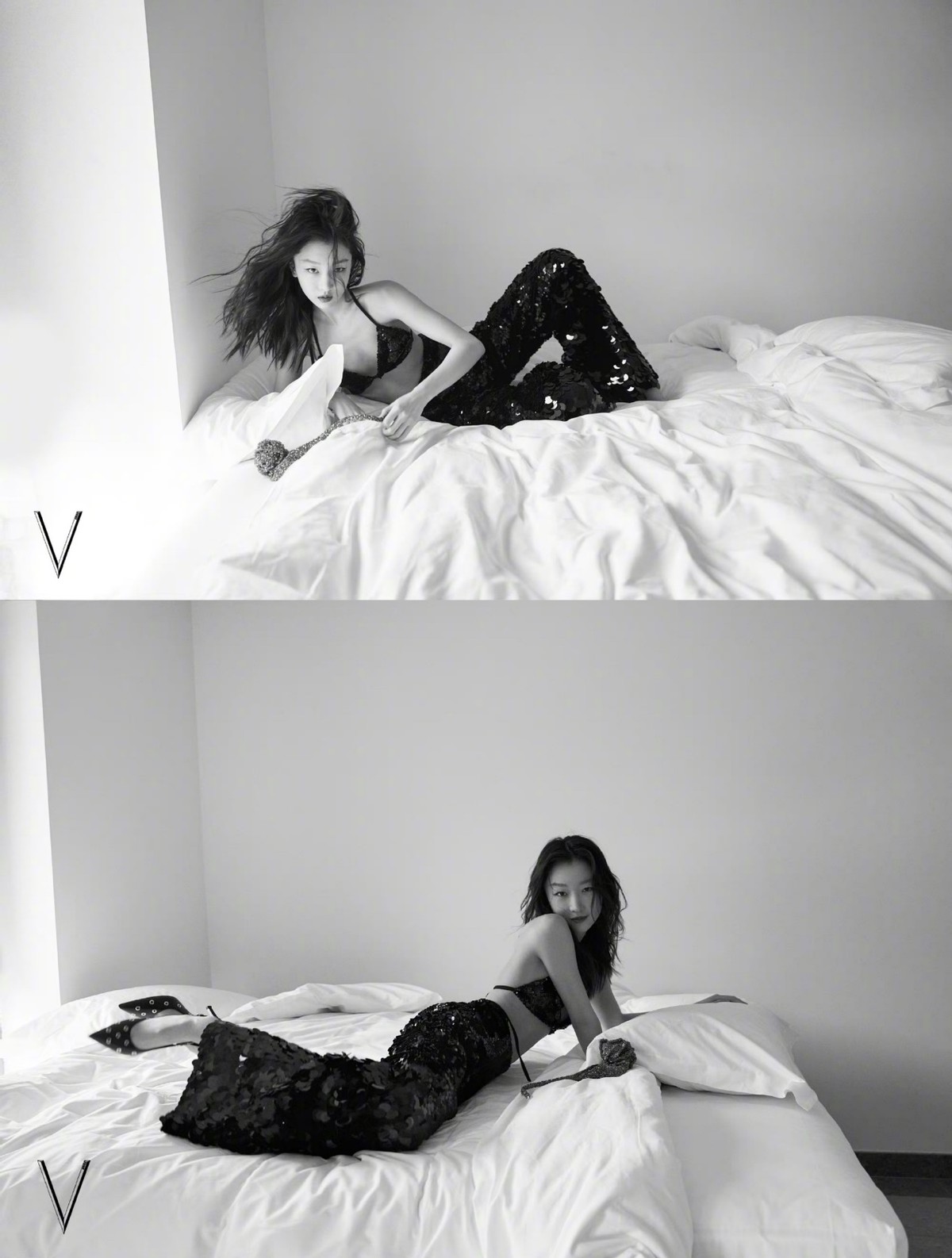 周冬雨巴黎时装周看秀造型,周冬雨vogue活动造型同款模特衣服