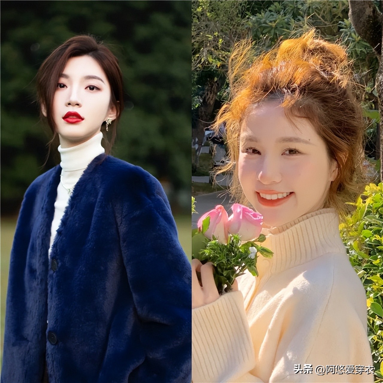 适合冬季显脸小的发型,冬季干净利落减龄的发型