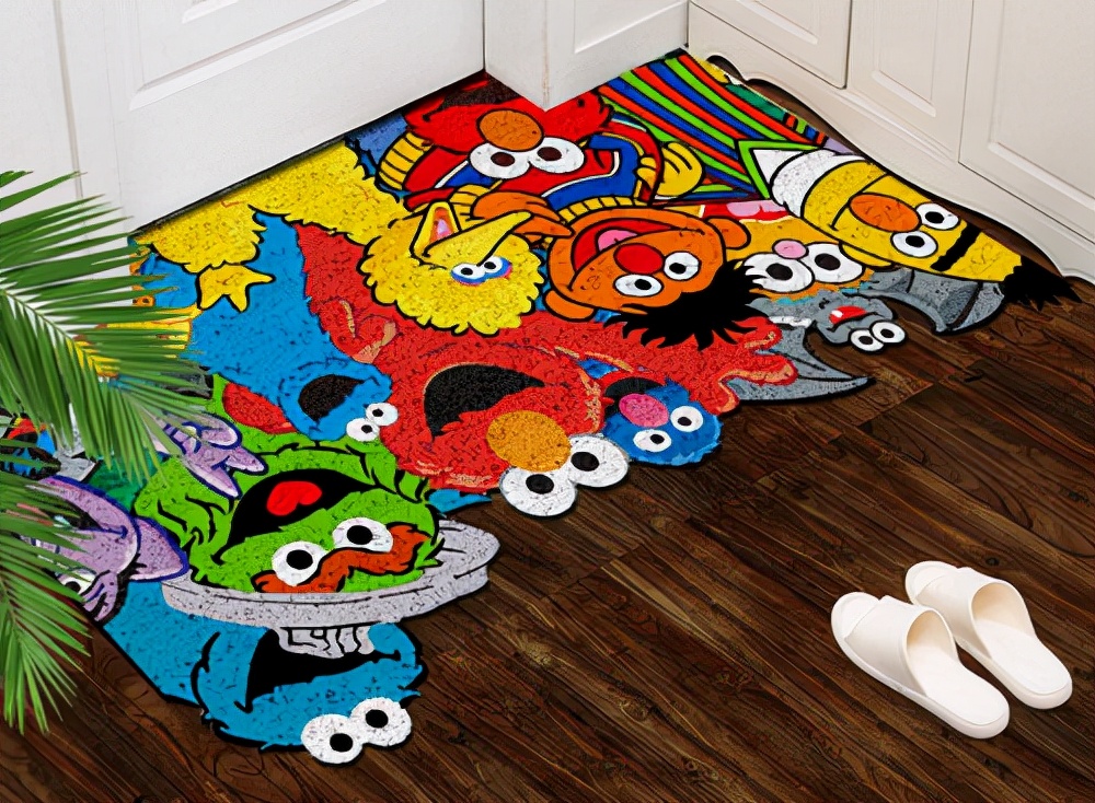 创意图案地垫,可裁剪入户创意地垫