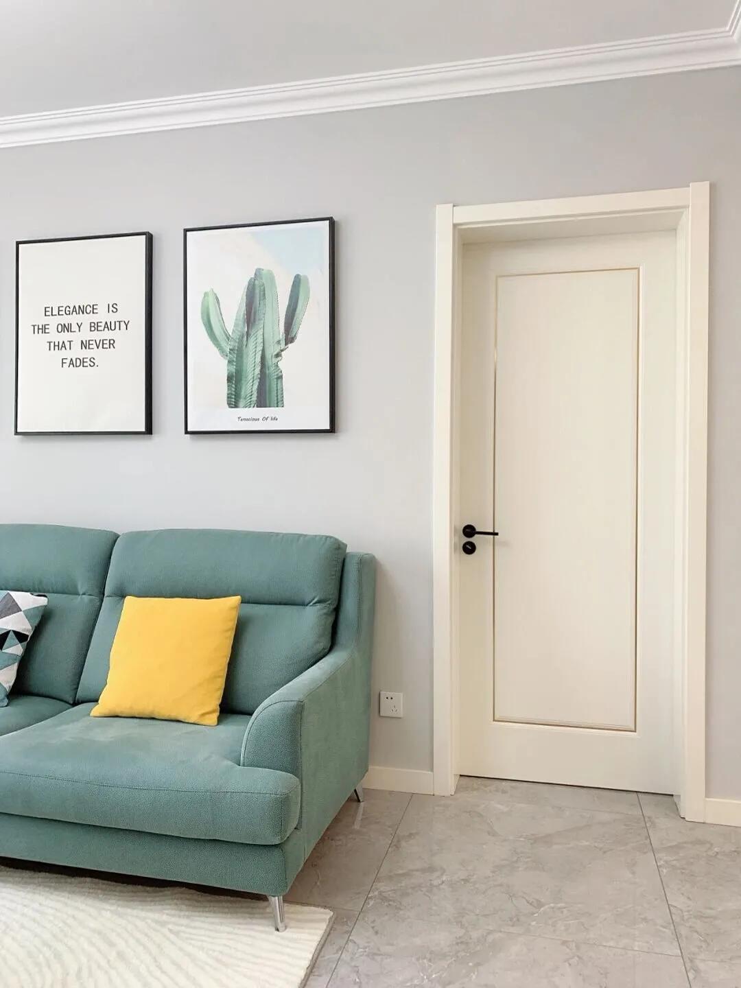 白墙搭配什么颜色木门,房间木门颜色搭配效果图