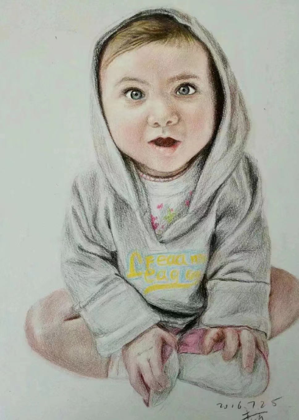 《草原王者》——李娟粉画、彩铅画作品作者：铁二代李娟