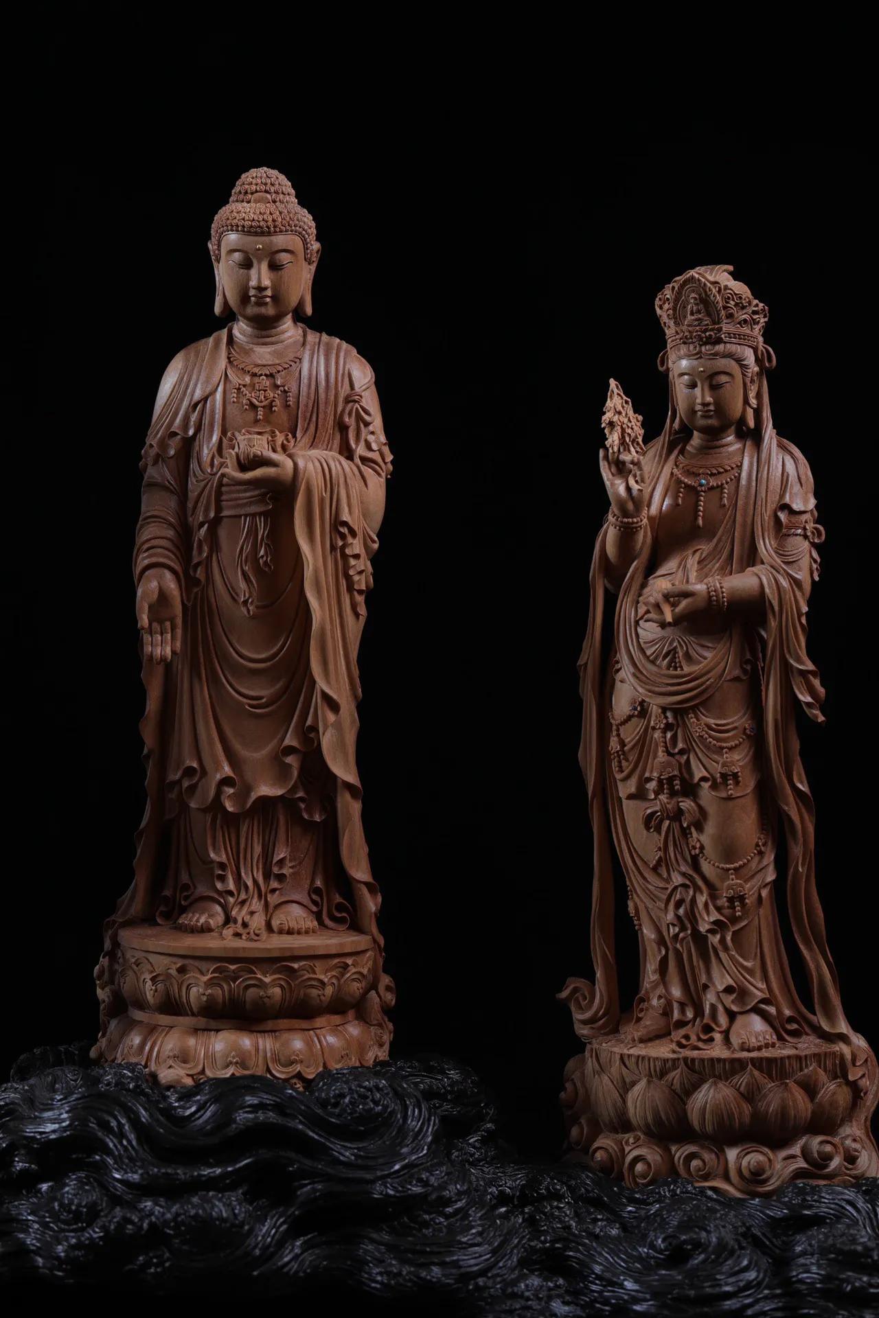 西方三圣佛像,西方三圣佛像挂画