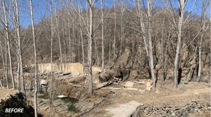 农村自建石头房,农村深山石头房