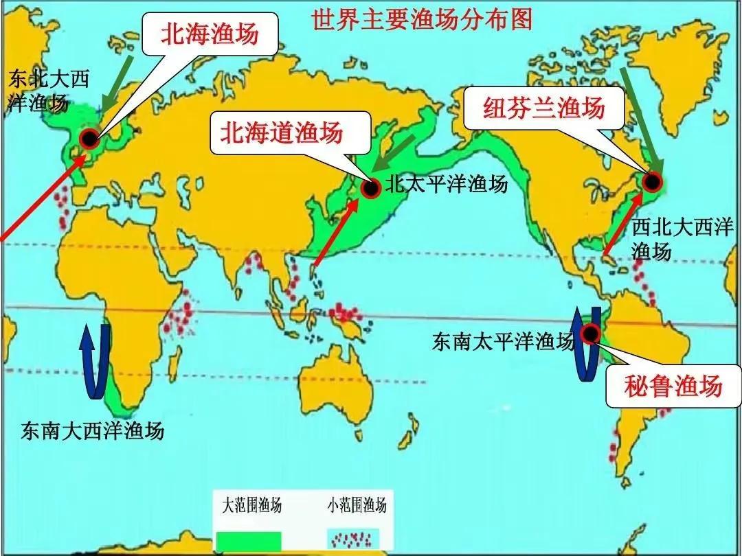 日本群岛附近的世界四大渔场之一,我国四大渔场和四大盐场分布图