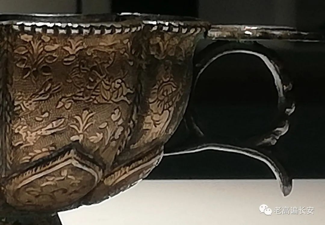 唐代鎏金杯,唐代银凤杯