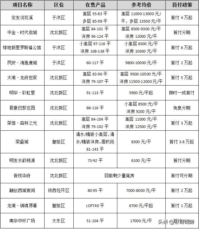 沈阳20万首付买哪里的楼盘 (沈阳首付35万买哪个楼盘好)