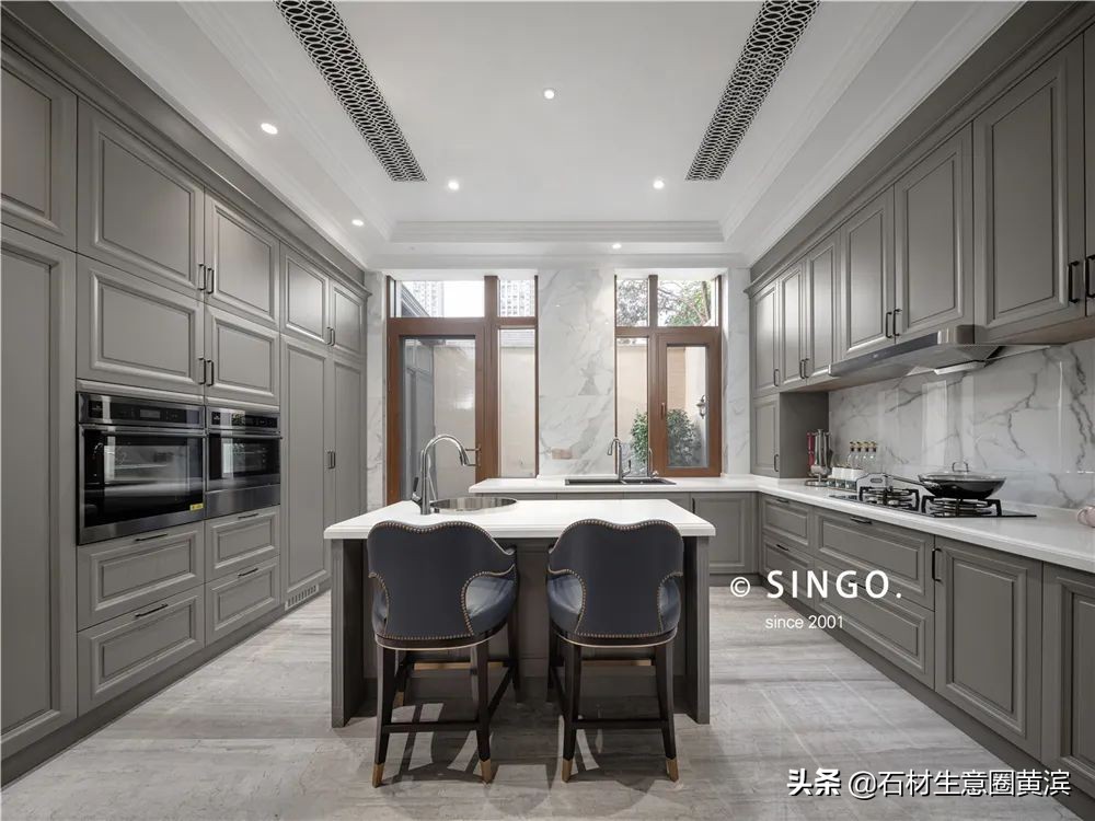 法式轻奢别墅大理石什么颜色好看,大理石法式轻奢