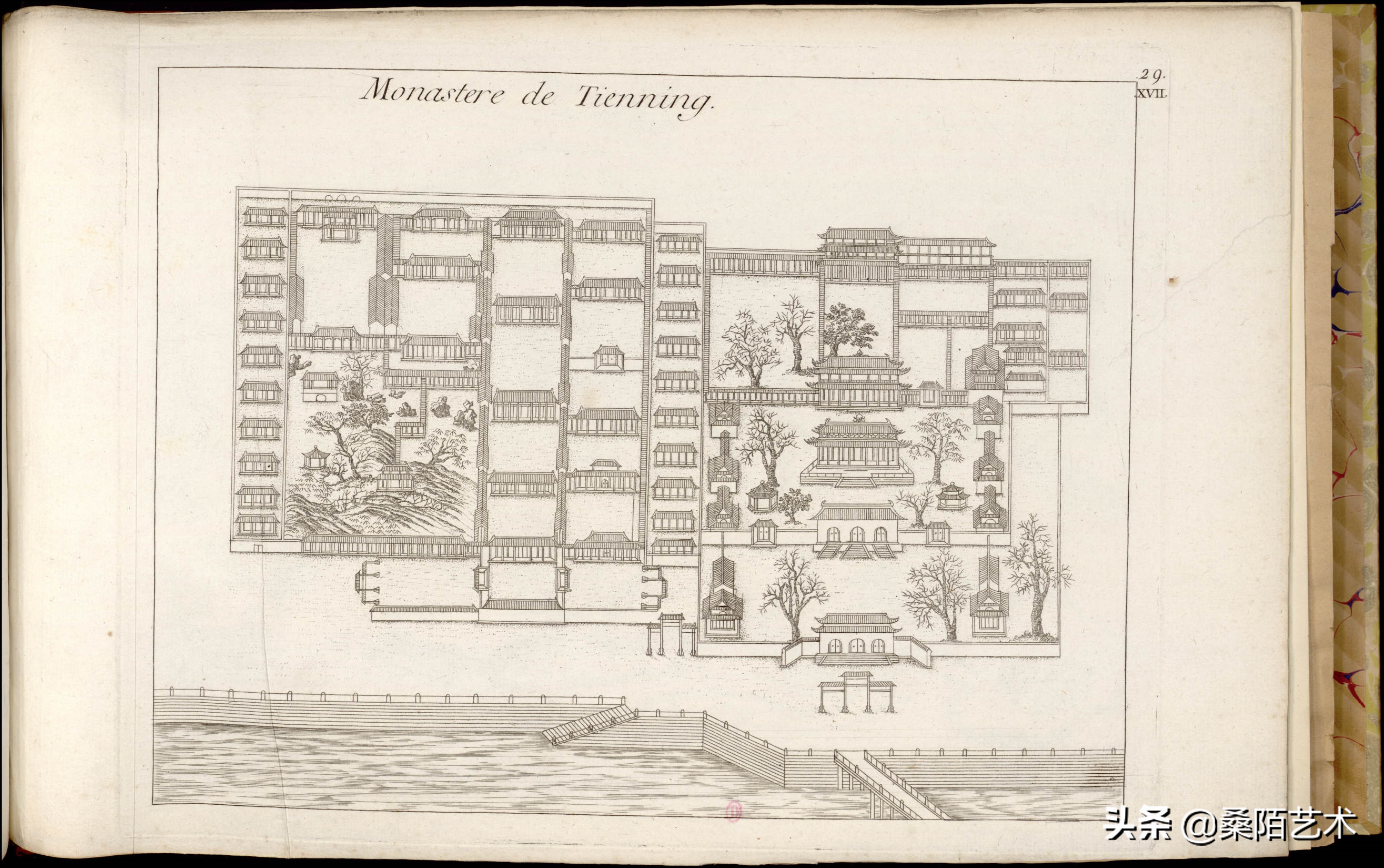 中国古典园林铜版画图片,1788年绘制的97幅中国园林铜版画