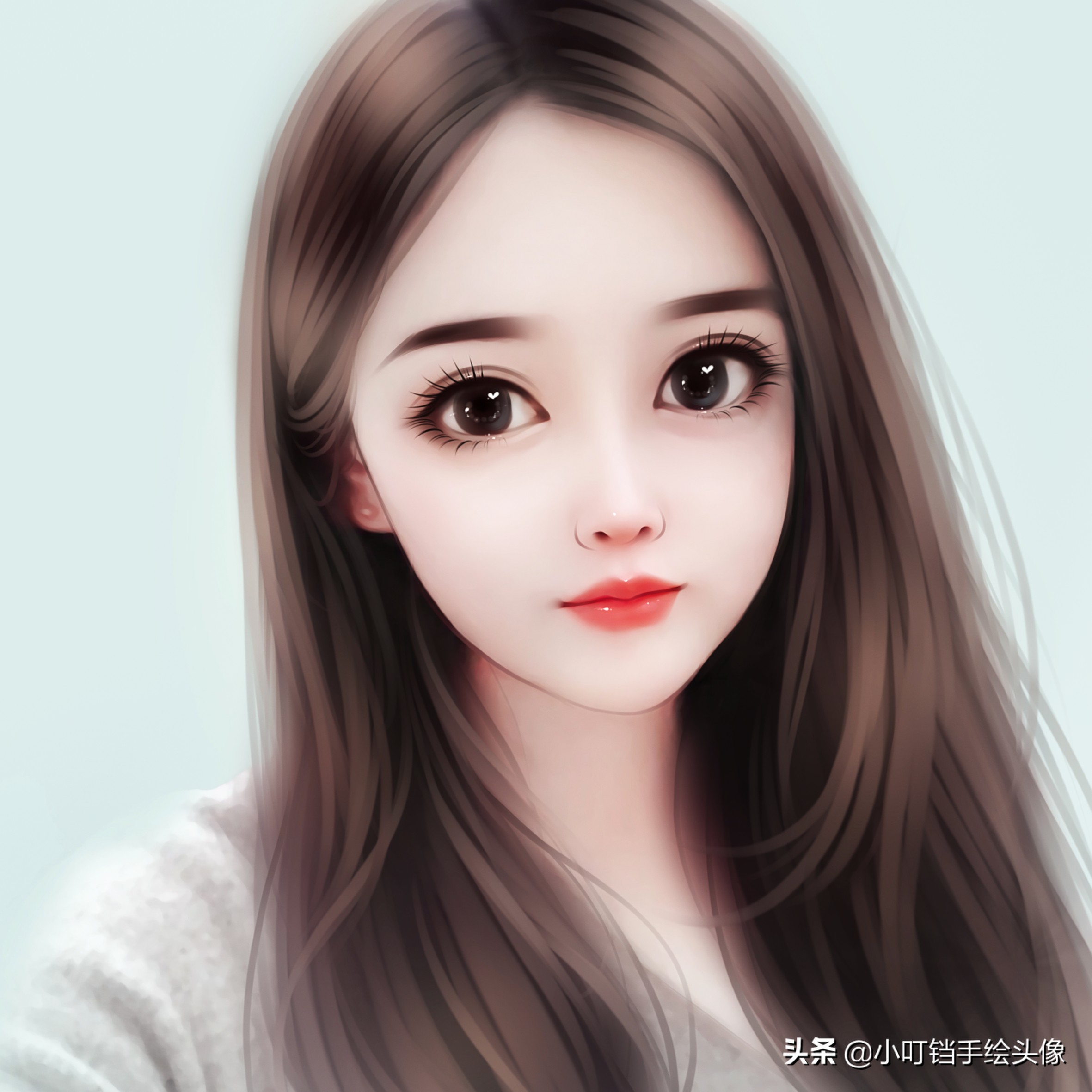 30-40岁专用手绘头像女侧面,头像女简单干净气质卡通手绘头像