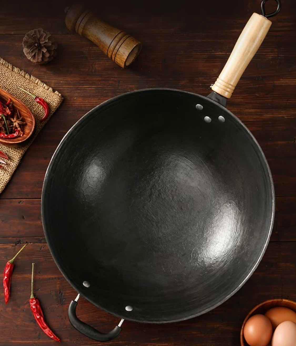 不粘锅铸铁锅,铸铁锅无涂层不粘锅炒锅