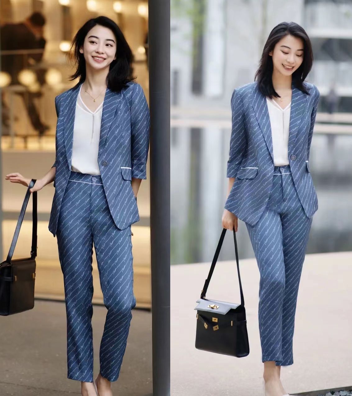 百搭清新西装搭配什么裤子,格子修身小西装搭配什么裤子好看