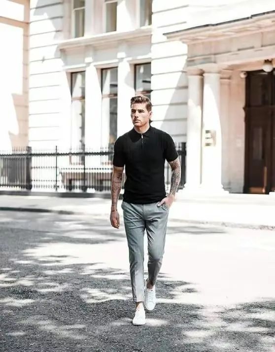 夏季男士polo衫短袖怎么搭配,夏季男士短袖polo衫搭配整套