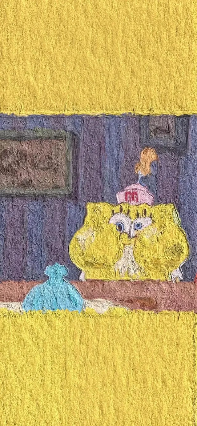 ipad卡通壁纸油画质感,油画壁纸卡通动物