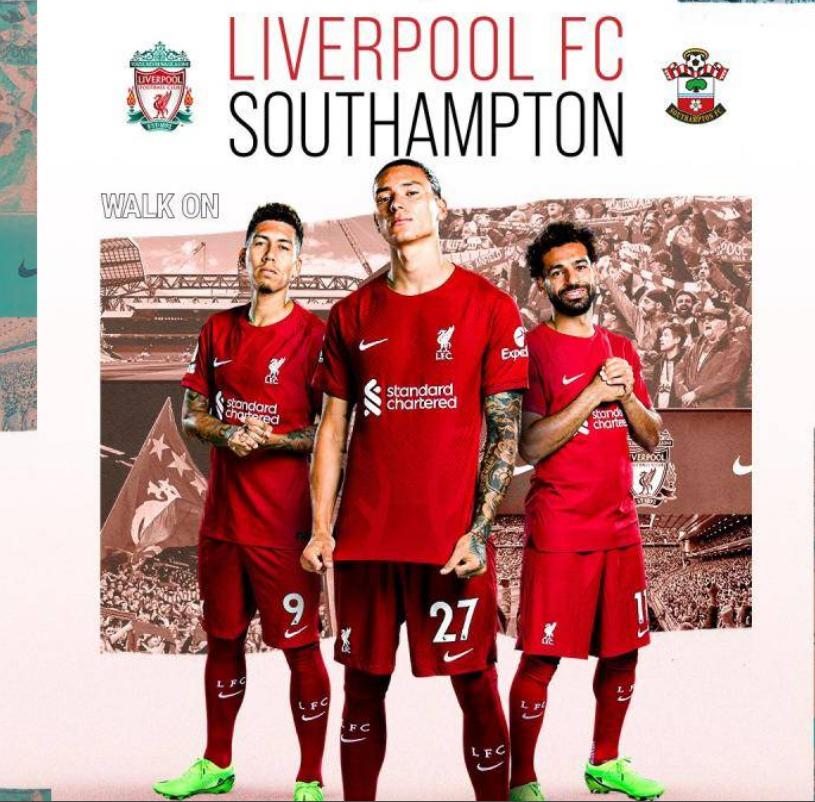 利物浦vs南安普顿赛前发布会,利物浦全场高呼努涅斯