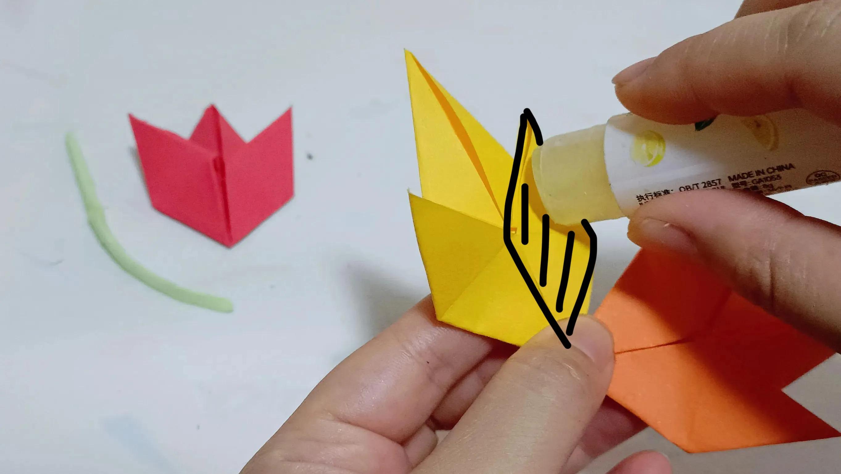 亲子手工折纸叶子,手工折纸幼儿园枫叶