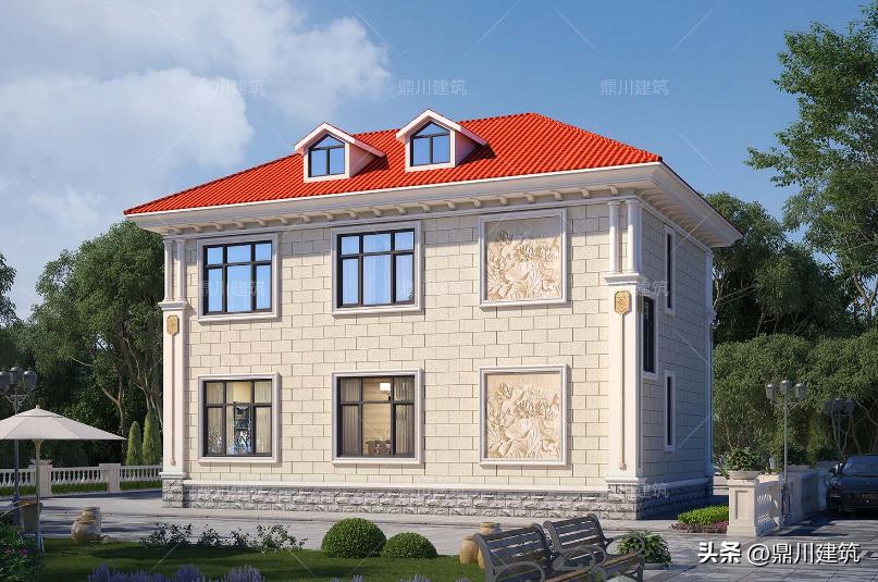 简单实用美观的三层农村房图,最简单农村二层房实图