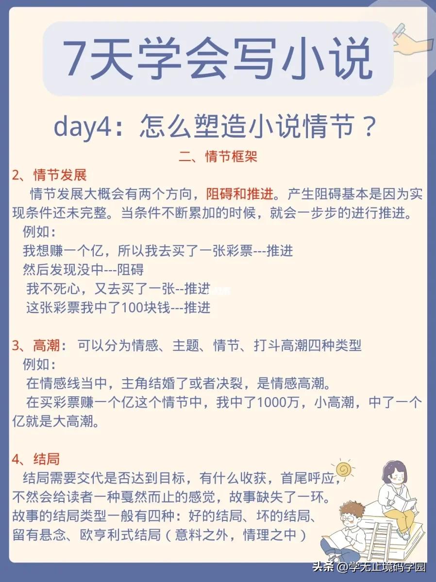7天学会动笔写小说,90天学会写小说
