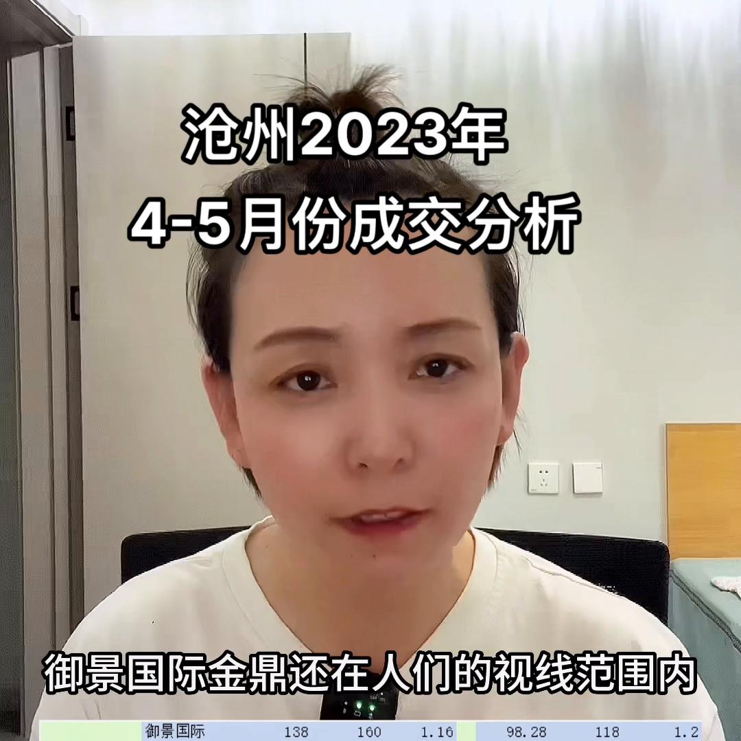 2023年沧州新房销售,2023年6月份沧州二手房成交