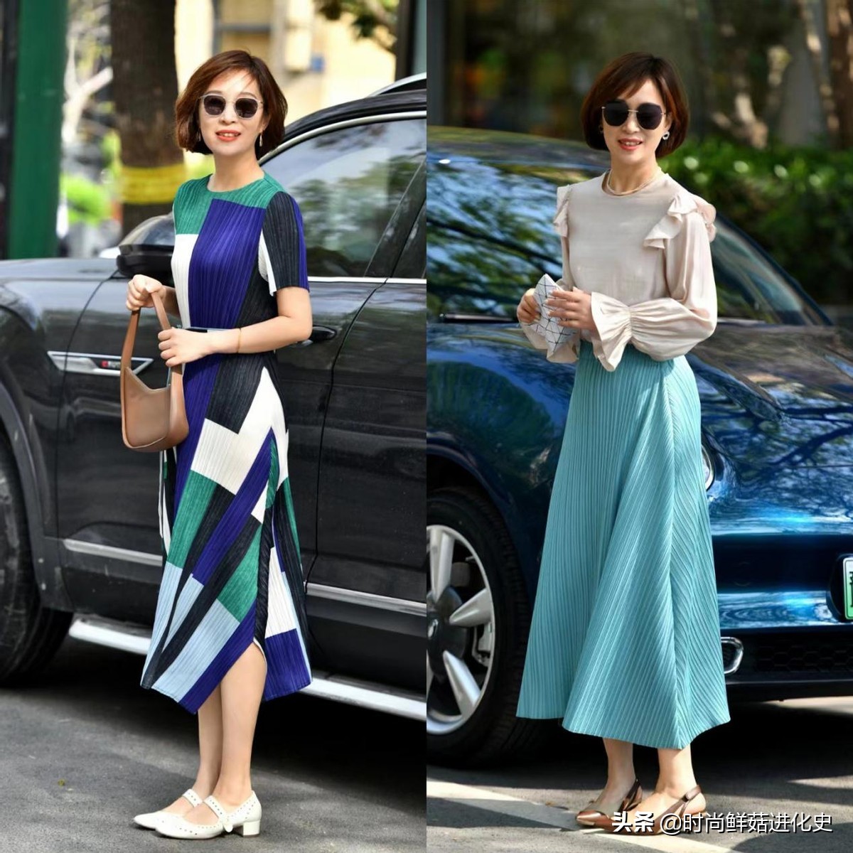 今年流行一种裙子，叫“三宅一生裙”！时髦显瘦，50、60岁更高级