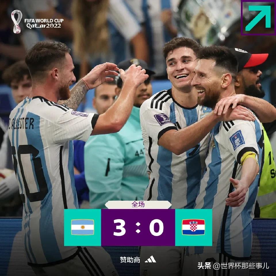 阿根廷杀进世界杯梅西3球,阿根廷杀进决赛