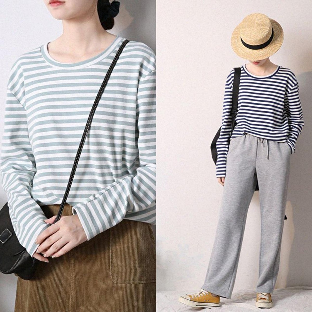 宽松打底衫外穿个性穿法,流行打底衫穿法