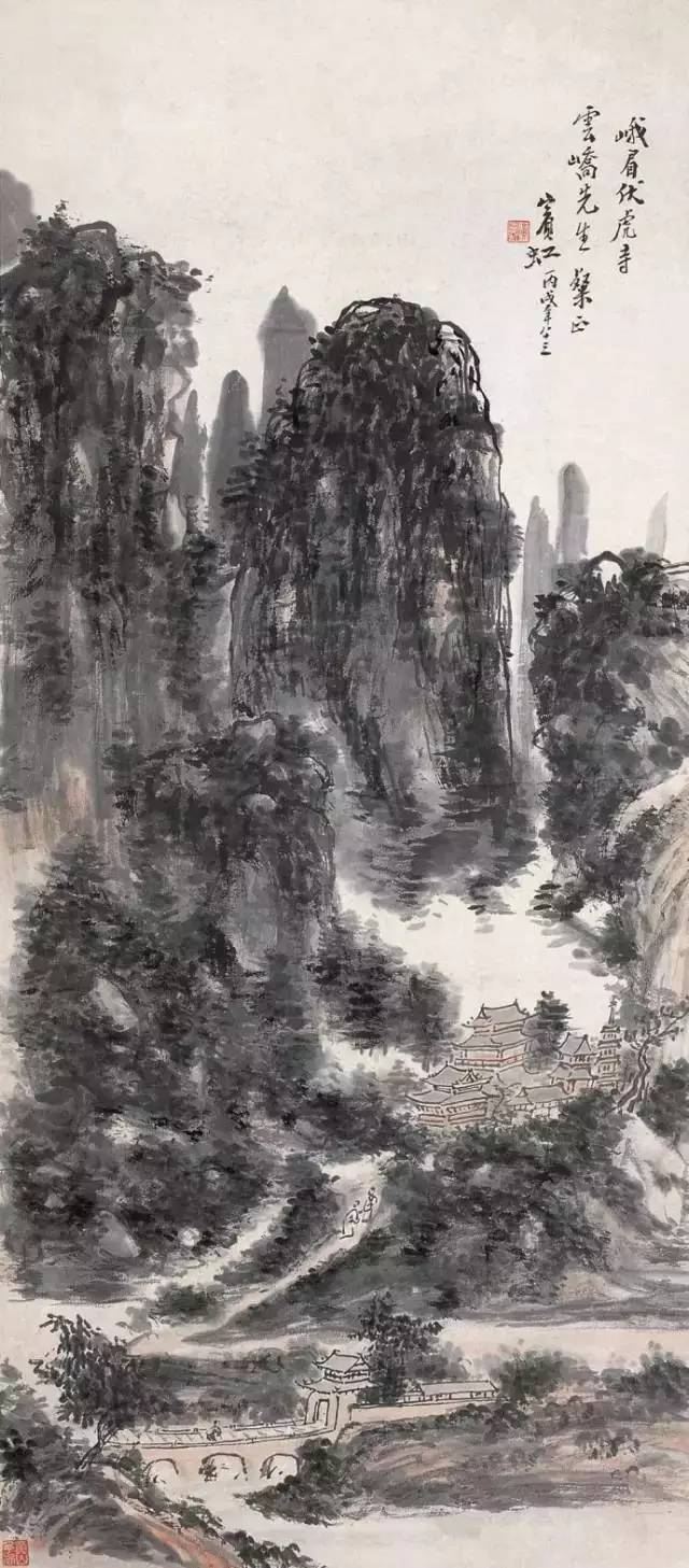 黄宾虹早期山水画的作品欣赏,黄宾虹经典作品13幅欣赏及技法