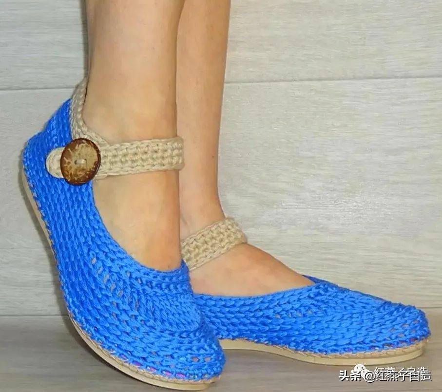 编夏天凉鞋,夏天冰丝线凉鞋镂空钩编教程