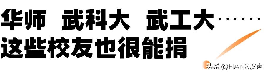 武汉校友捐款亿元榜,武汉纺织大学校友捐款1000万