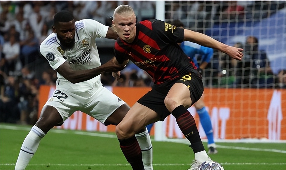 国际米兰后卫封堵哈兰德吕迪格好榜样